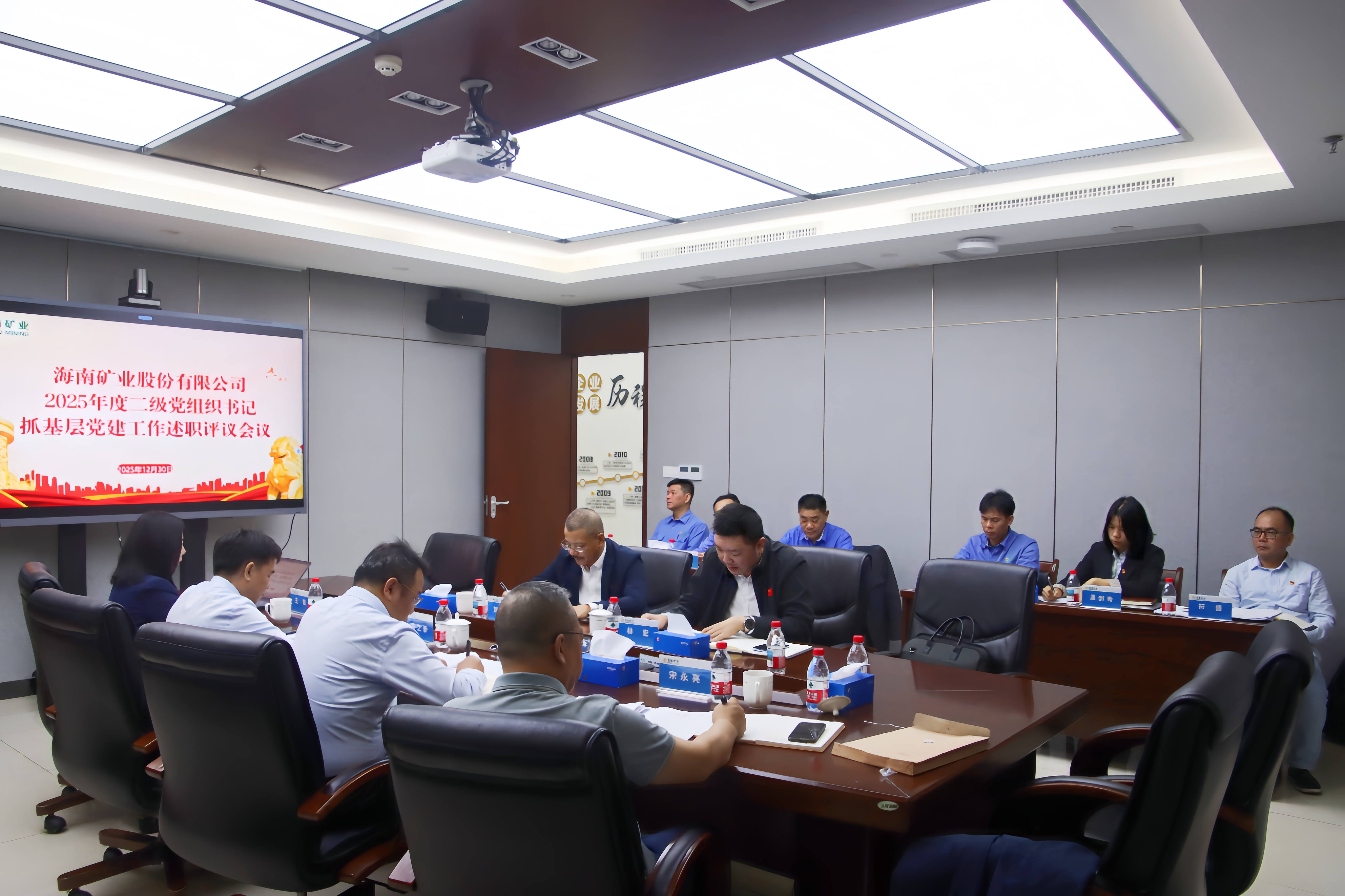 海南矿业召开2025年度各二级党组织书记抓基层党建工作述职评议会议